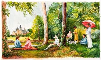 Picnic at Chateau le Coudray-Montbault - Janet Reimer