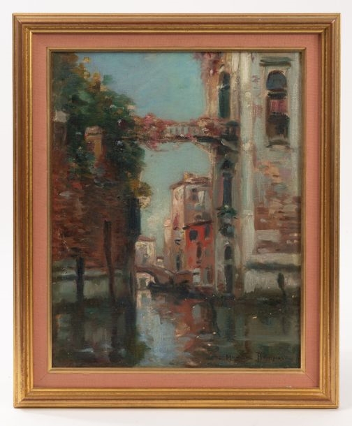 Artwork by Maurice Bompard, Canal in Venice, Made of Oil on canvas