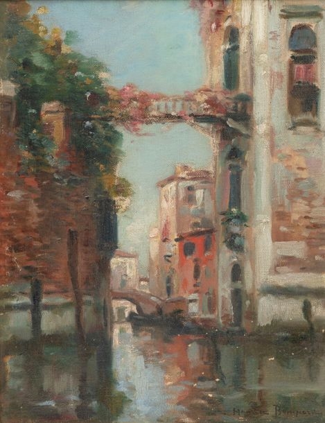 Artwork by Maurice Bompard, Canal in Venice, Made of Oil on canvas