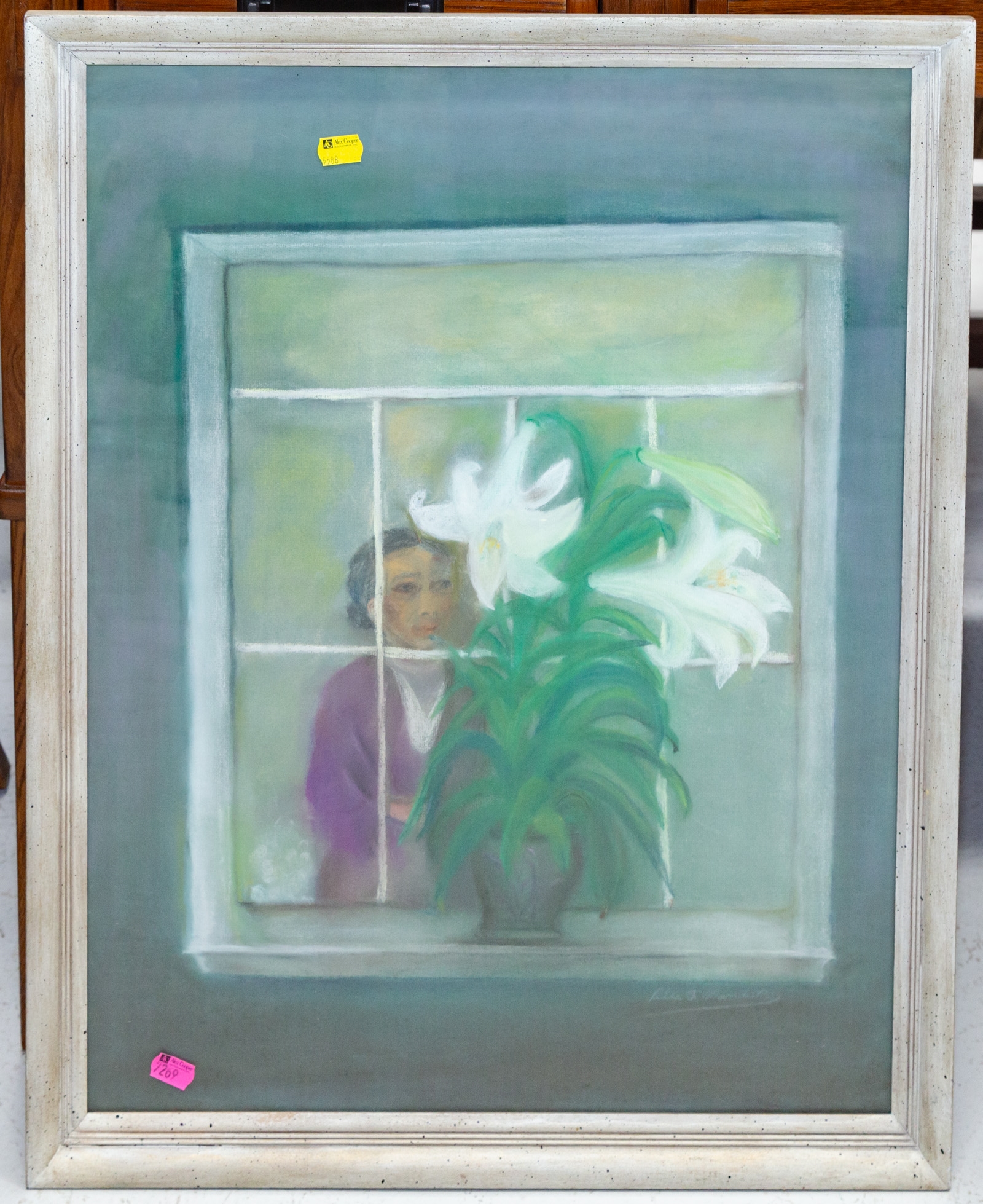 Artwork by Celia Mendelker, Looking In, Made of Pastel on paper