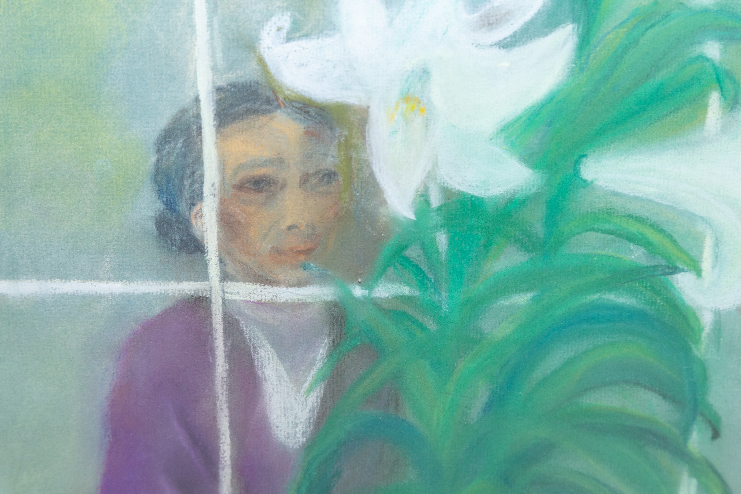 Artwork by Celia Mendelker, Looking In, Made of Pastel on paper