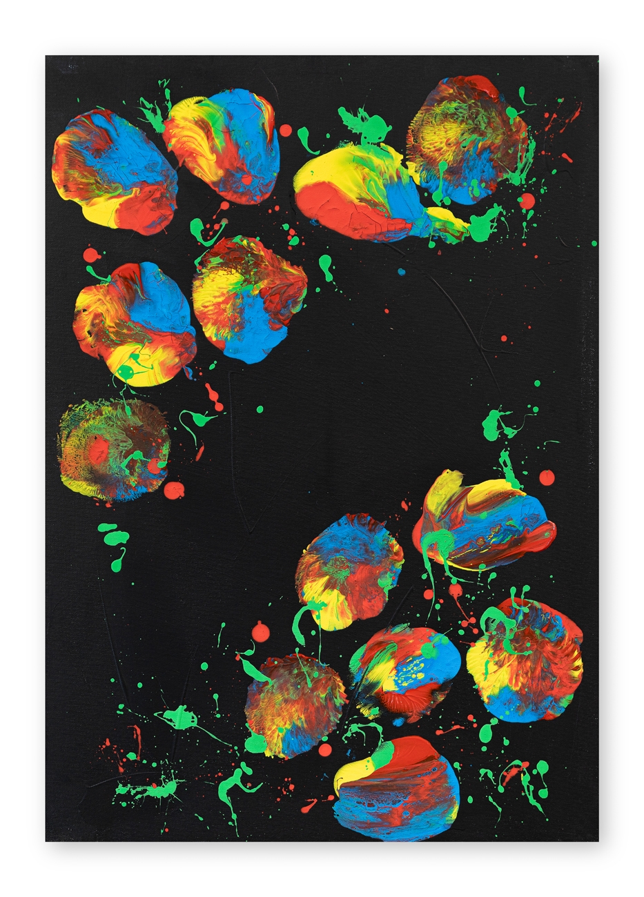 Artwork by Manon Dermis, Macchia nera, Made of mixed media on canvas