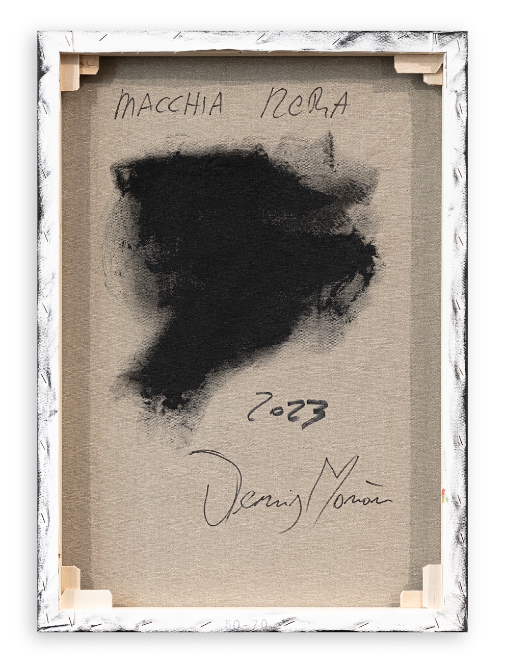 Artwork by Manon Dermis, Macchia nera, Made of mixed media on canvas