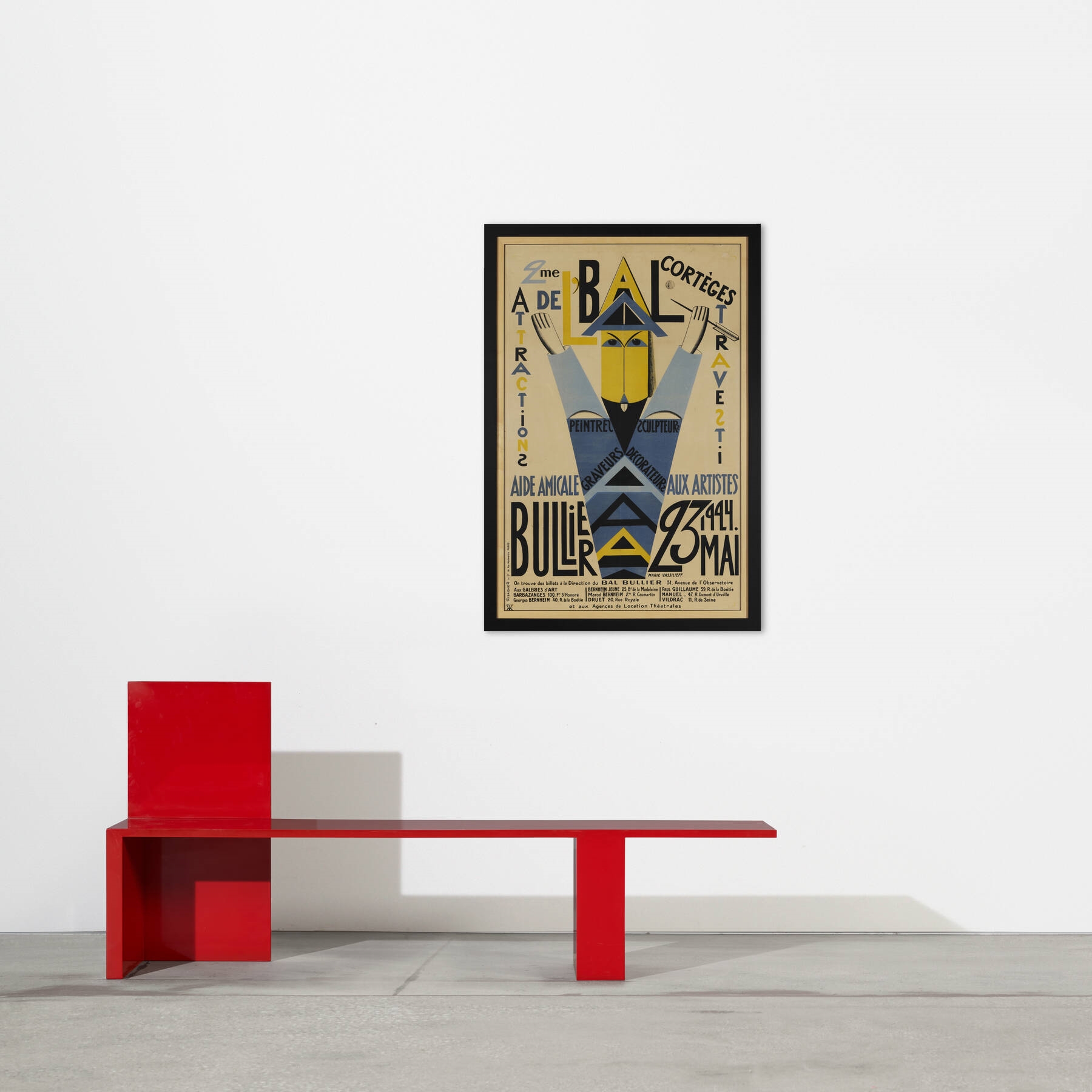 Artwork by Marie Vassilieff, 2me AAAA Bal / Bullier, Made of print