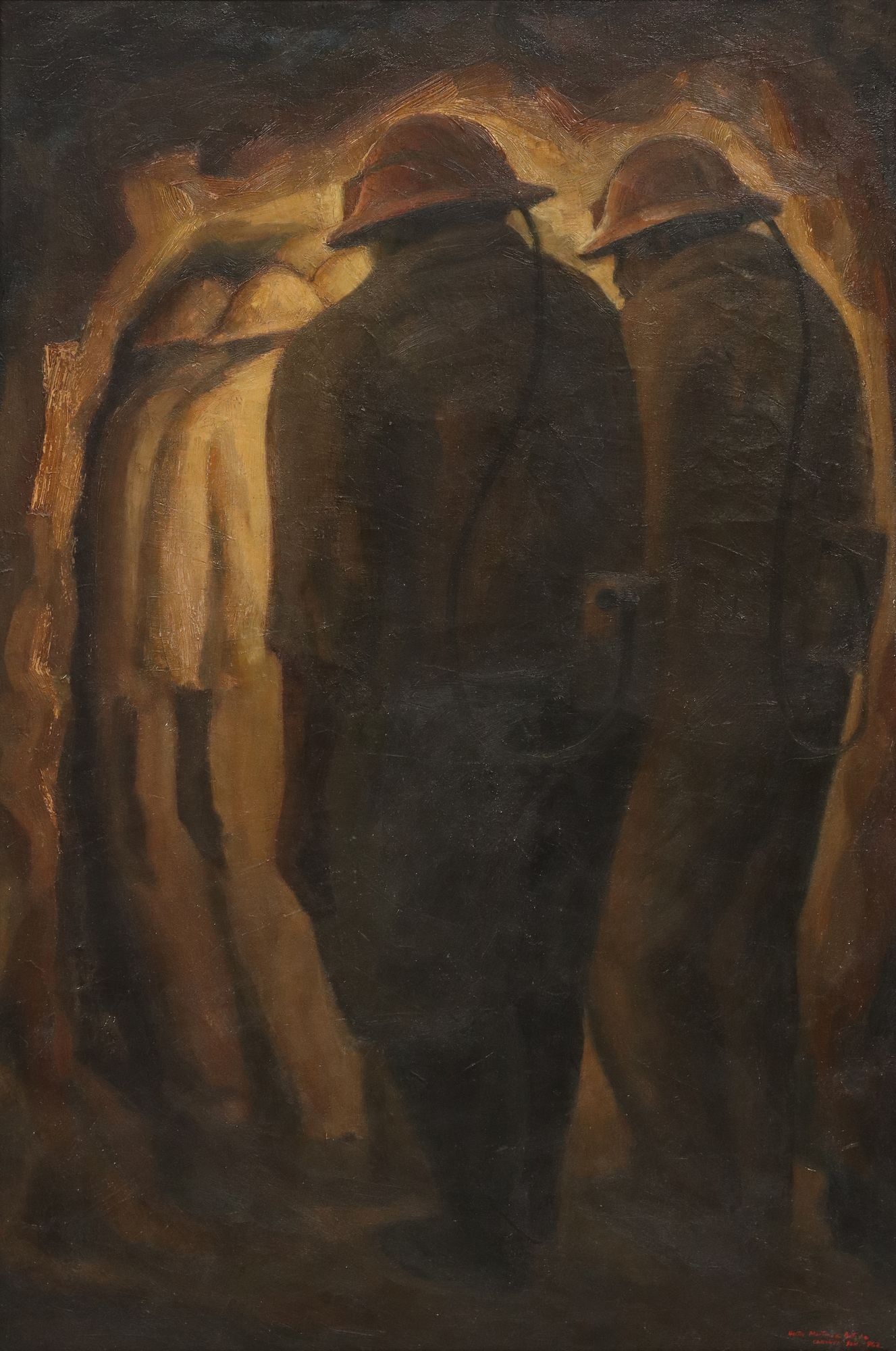 Artwork by Héctor Martínez Arteche, Cananea Miners, Made of oil on canvas