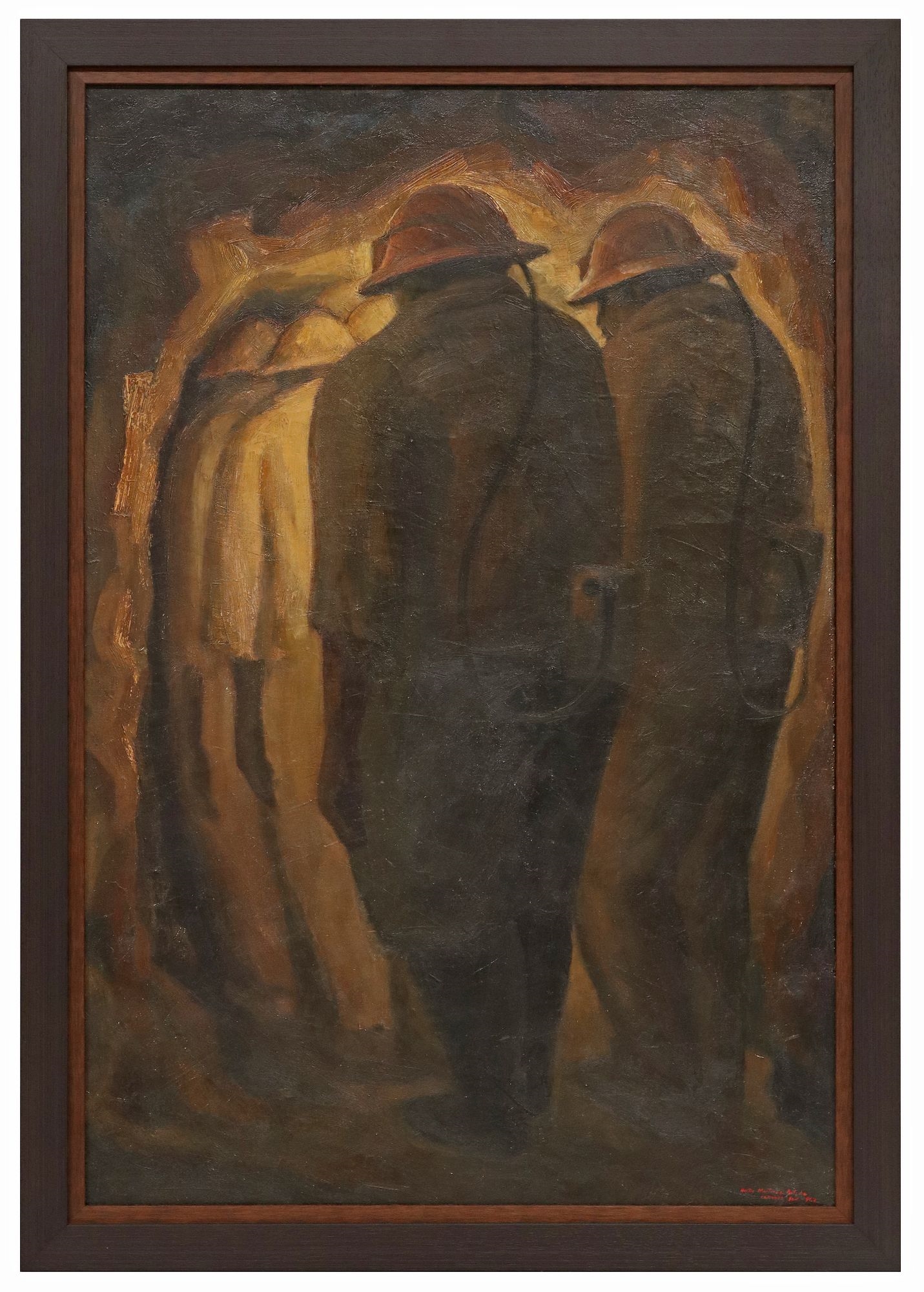Artwork by Héctor Martínez Arteche, Cananea Miners, Made of oil on canvas