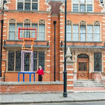 Red Head Sunset Stack by Almuth Tebbenhoff VPRSS - Royal Society of Sculptors