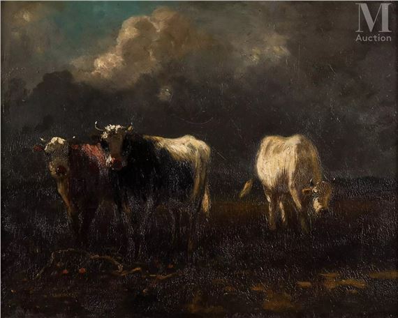 Les vaches au pré par temps orageux - Rosa Venneman