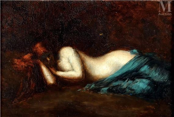 Jeune femme étendue by Jean-Jacques Henner, fin du XIXème siècle