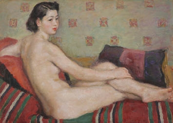 Artwork by Noboru Hasegawa, nude, Made of oil on canvas