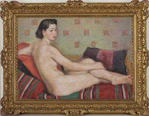 Artwork by Noboru Hasegawa, nude, Made of oil on canvas