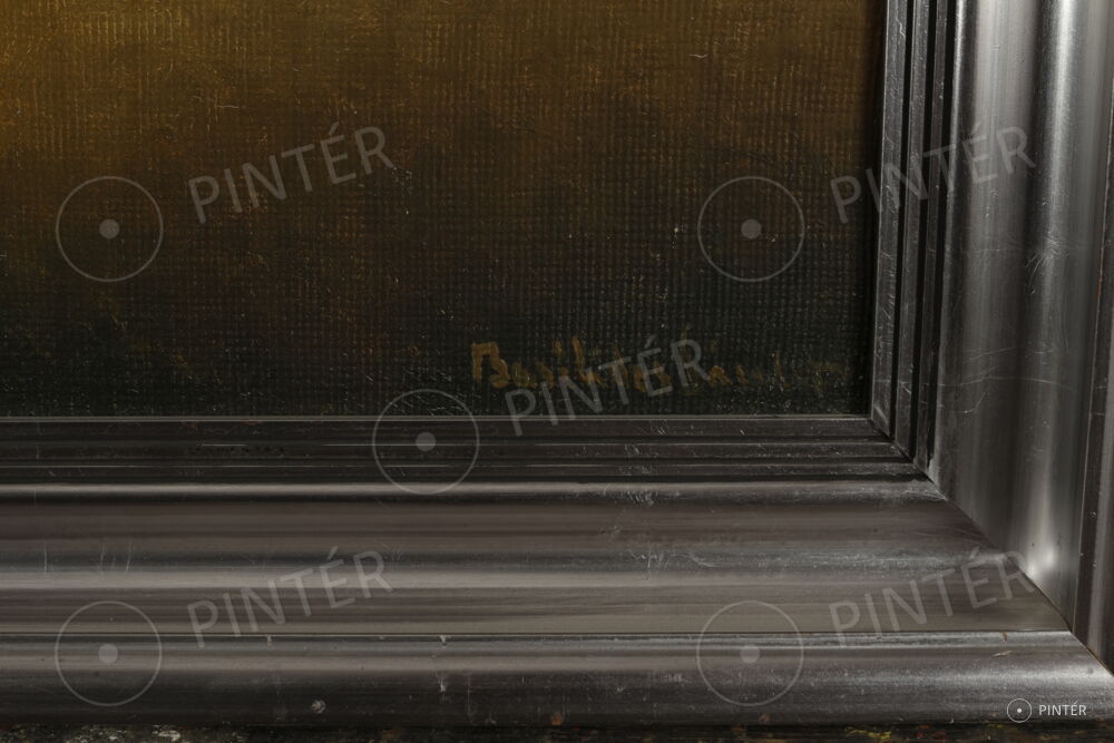 Artwork by Sándor Basilides, Shepherds, Made of oil, canvas