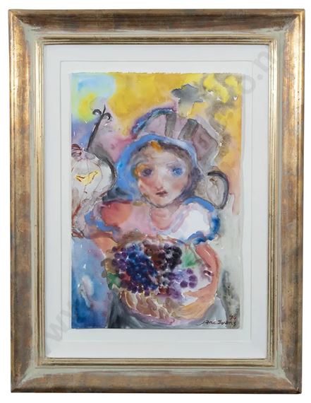 Child With Grapes - Jane Evans
