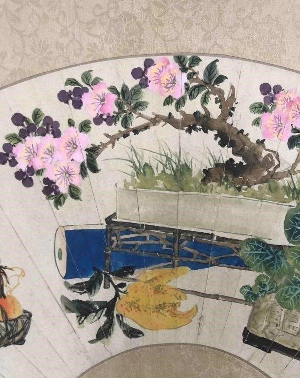 Chinese School | Chinese Ink Color Fan Painting | MutualArt