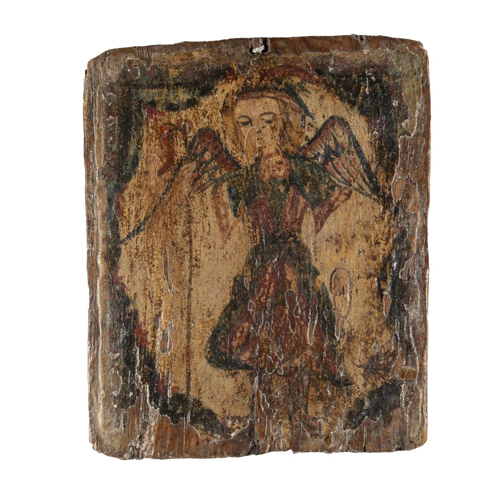 Artwork by Quill-Pen Santero, San Rafael, ca. 1825, Made of carved and painted wood