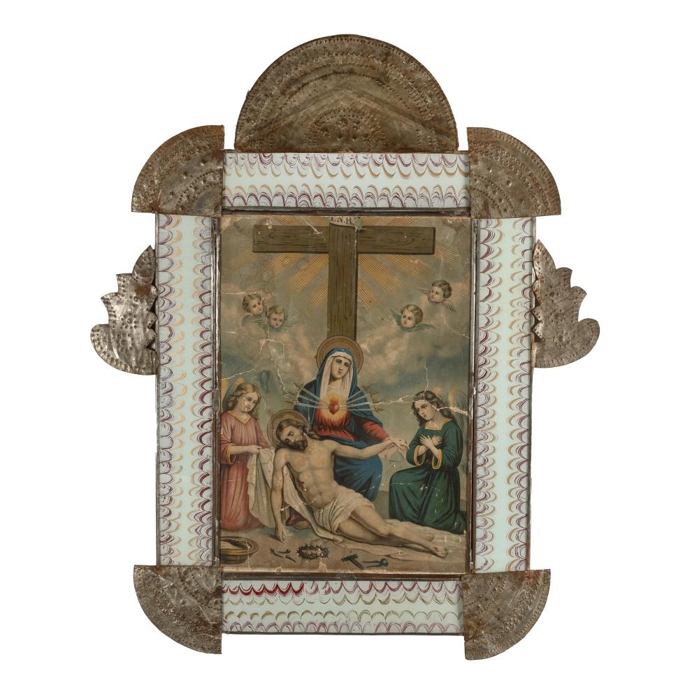 Isleta Tinsmith | Thirteenth Station of the Cross Print in Tin Frame ...