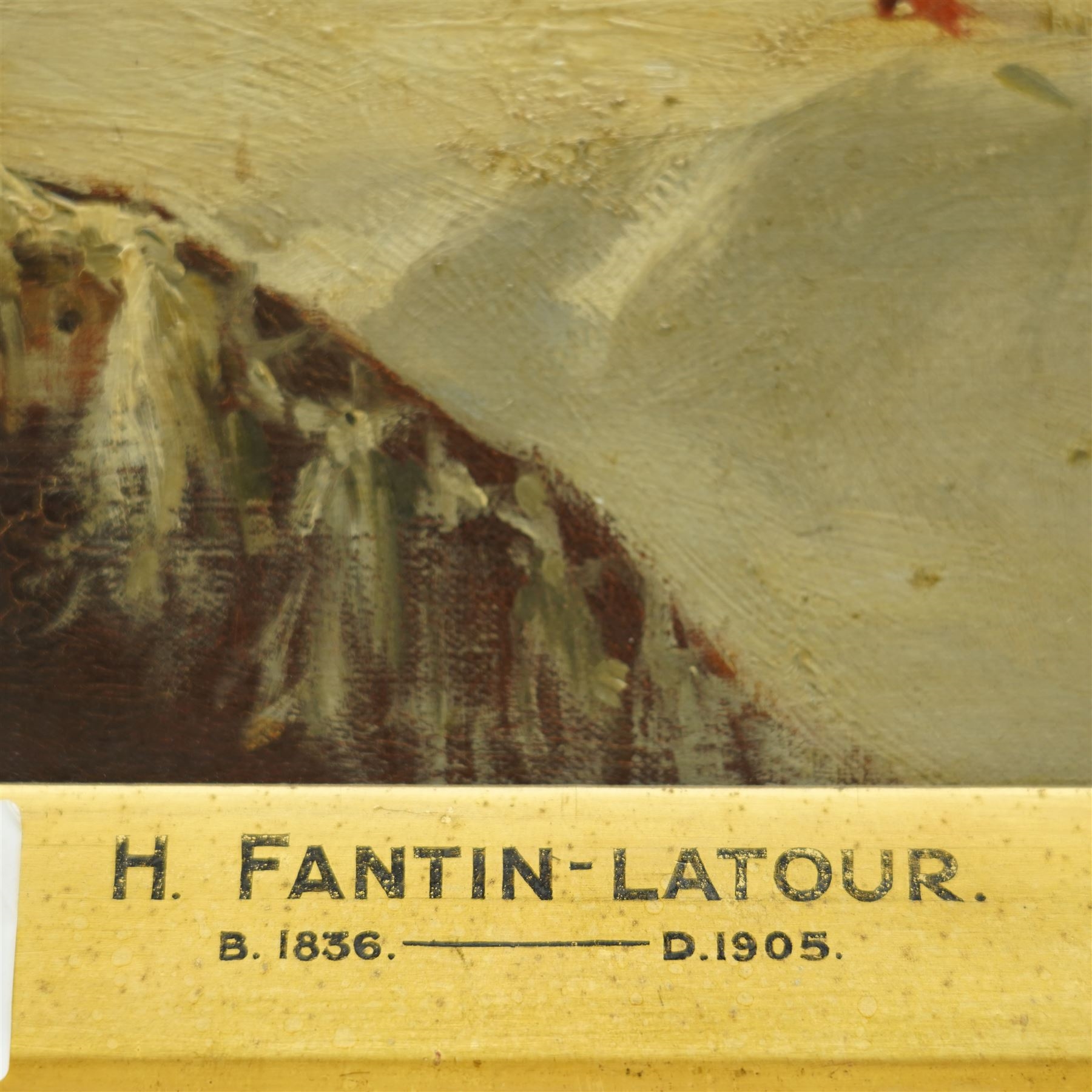 Artwork by Henri Fantin-Latour, Still Life of Fruit and Jug on a Sideboard, Made of oil on canvas