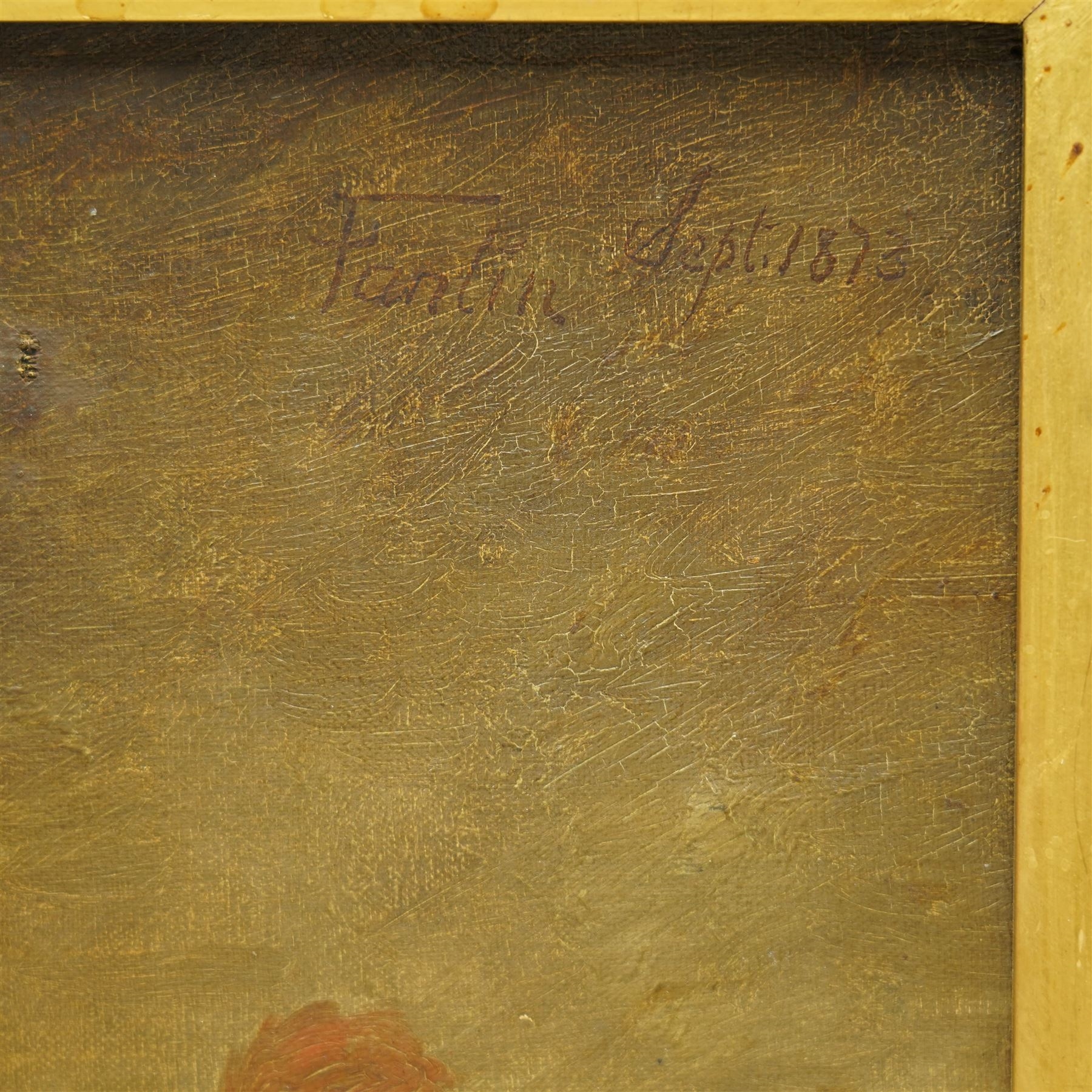 Artwork by Henri Fantin-Latour, Still Life of Fruit and Jug on a Sideboard, Made of oil on canvas