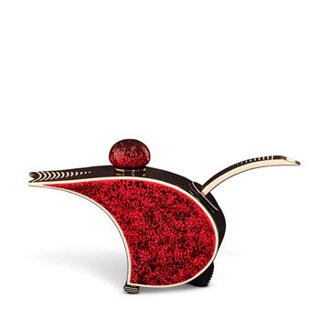 Red and Black Teapot
2004
porcelain, parcel-gilt, signed in gold 'Porntip Sangvanich. 2004.' on underside of base and lid
height 14 1/8in (35.9cm); width 12 1/2in (31.8cm); depth 3 5/8in (9.2cm - Porntip Sangvanich