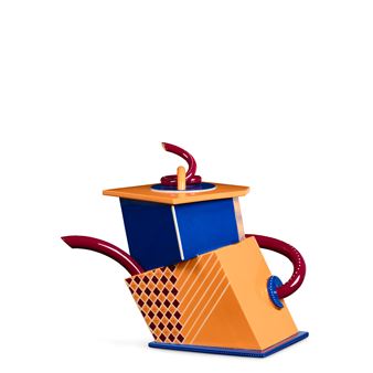 Teapot
1999
glazed porcelain, signed in gold 'Porntip Sangvanich. 99' on underside of teapot and lid
height 8 1/2in (22cm); width 11 1/2in (29.2cm); depth 7 3/16in (18.2cm - Porntip Sangvanich