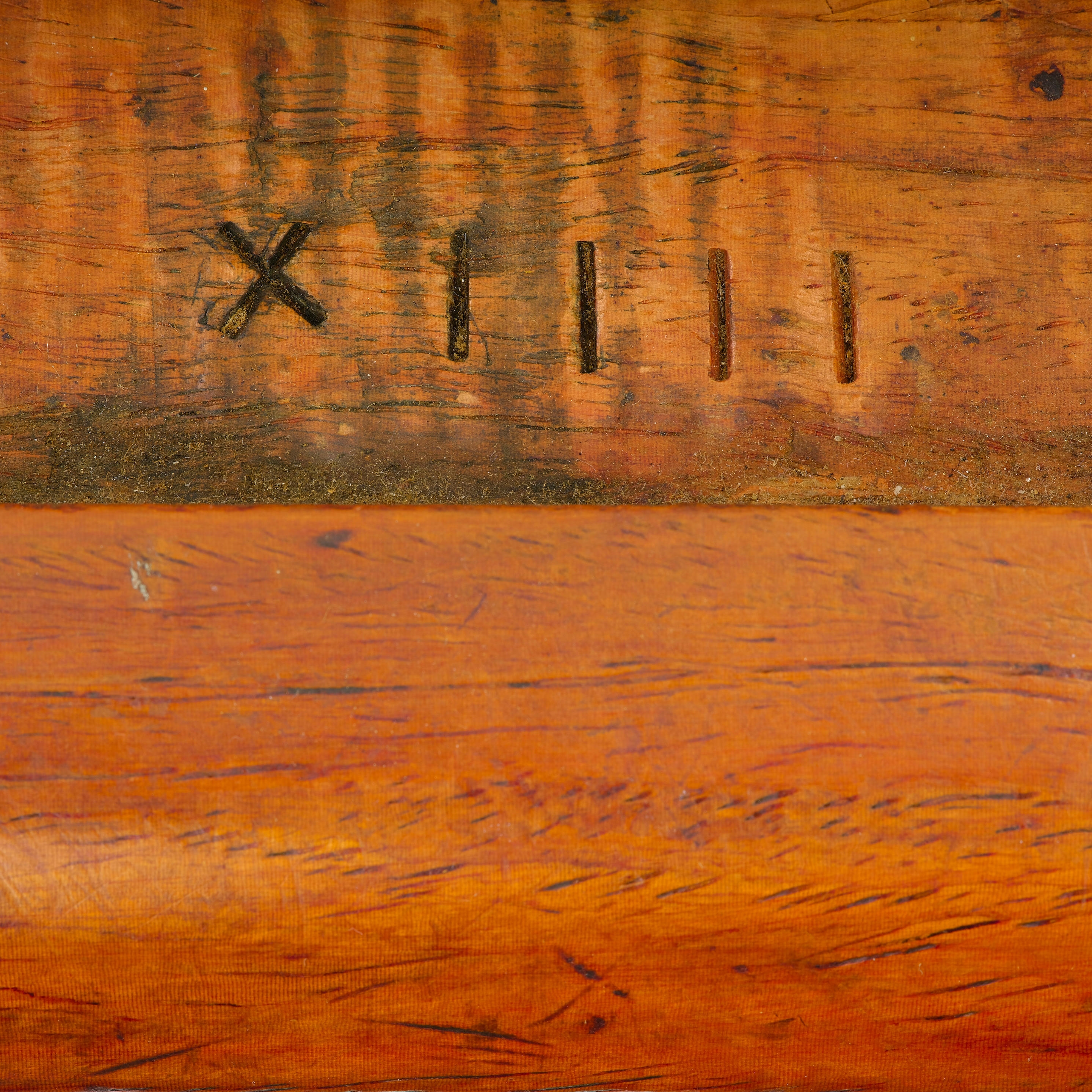 Artwork by Henry van de Velde, Bloemenwerf Chair1895-1898elm, with rush seat, branded 'XIIII' on undersideheight 36 1/4in (93cm); width 17 1/2in (44.5cm); depth 17in (43cm