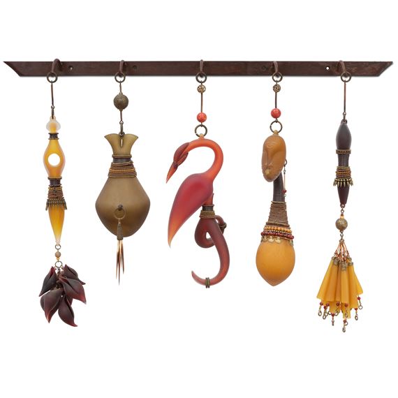 Medicine Belt2004glass, metal, beads, found objects, one glass element incised 'Pohlman Knowles 2004'height 29 1/2in (75cm); width 40 1/2in (103cm); depth 6in (15.2cm - Sabrina Knowles