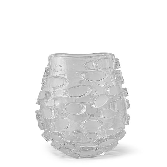 Cellula Lago (Vessel)
2011
blown and applied glass, inscribed 'MISHIMA 2011' and with artist's monogram
height 10in (25.5cm); width 8 1/2in (21.5cm); depth 8 1/2in (21.5cm - Ritsue Mishima