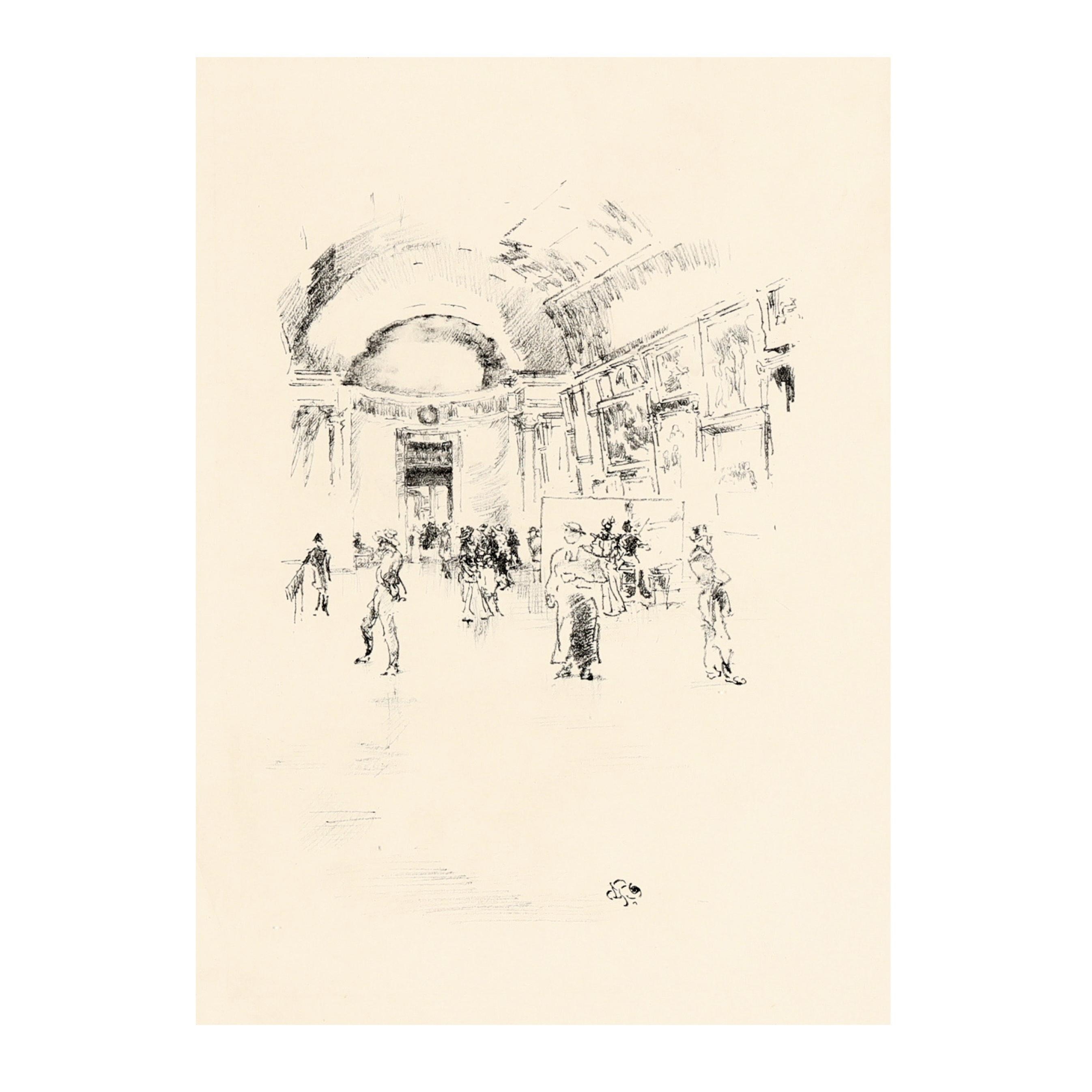 Artwork by James Abbott McNeill Whistler, The Long Gallery, Louvre, Made of Lithograph