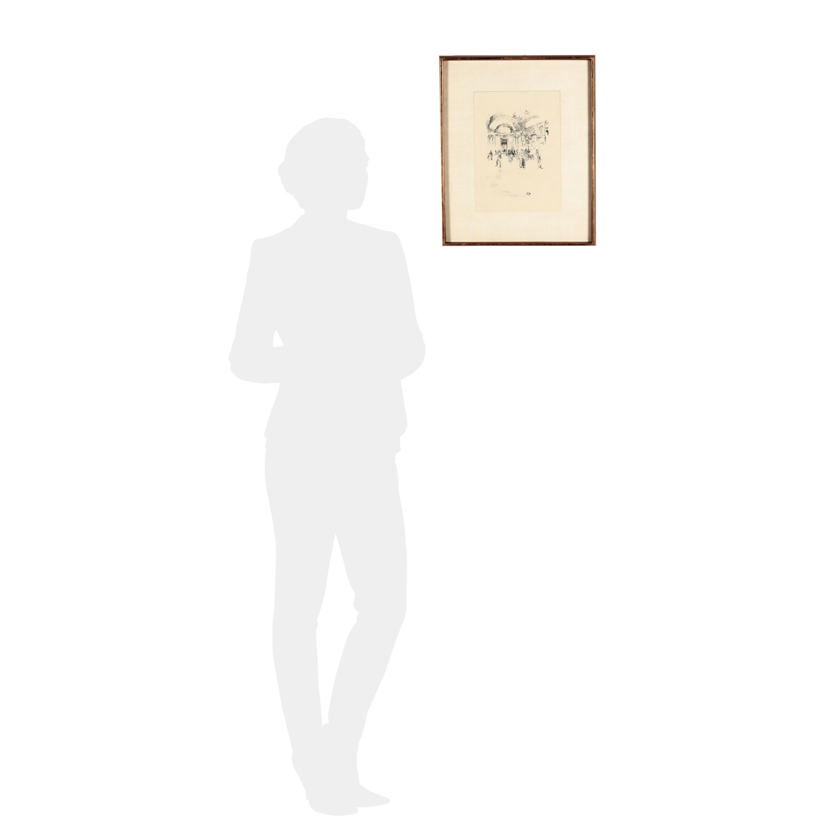 Artwork by James Abbott McNeill Whistler, The Long Gallery, Louvre, Made of Lithograph
