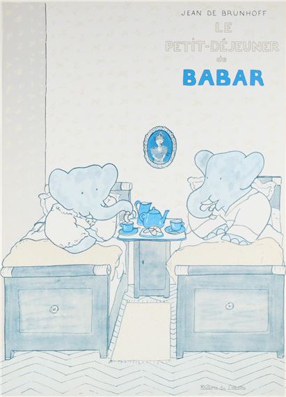 額装品/Le Petit Dejeuner Babar（ジャン ド ブリュノフ） 額装品/Le Petit Dejeuner Babar（ジャン ド ブリュノフ