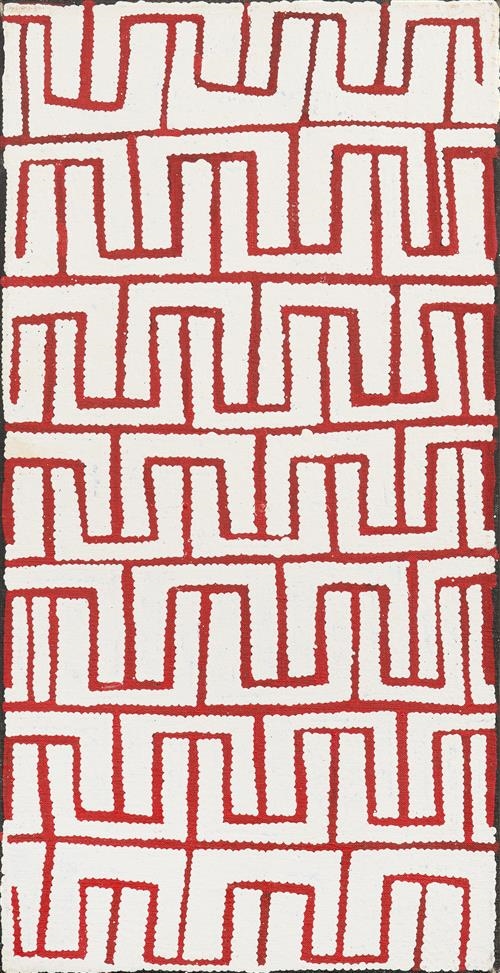 Artwork by Ray James Tjangala, Untitled 2003, Made of synthetic polymer paint on linen