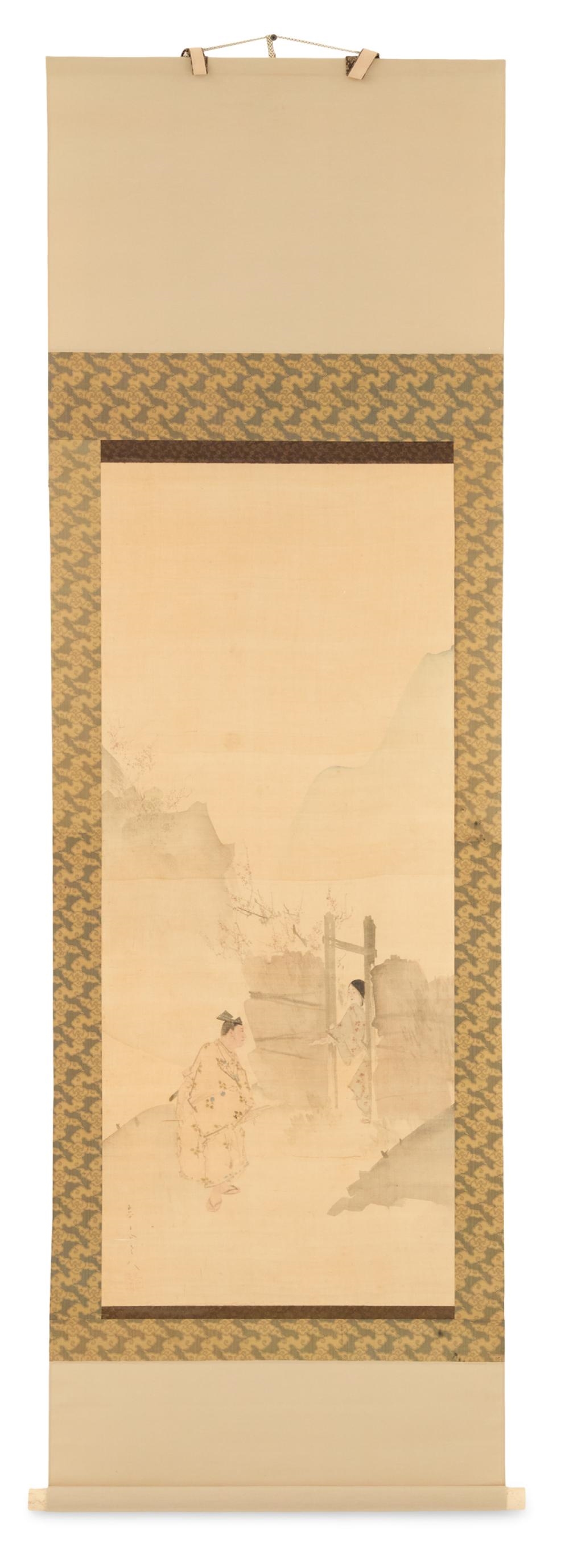 Japanese School | Fine Japanese Hanging Scroll of a Samurai | MutualArt