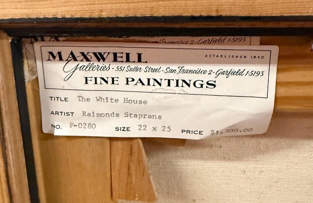 Artwork by Raimonds Staprans, The White House, Made of Oil/Canvas