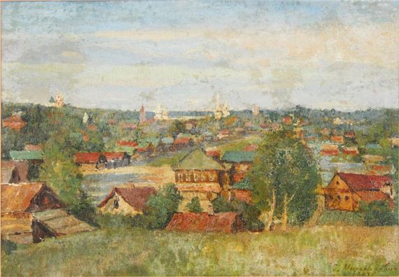 Bucolic Townscape - Sergei Dmitrievich Miloradovich