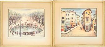 Two Cityscapes - Joseph Anthony Buzzelli