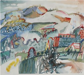 Hügellandschaft - Karl Anton Fleck