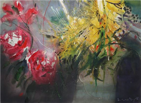 Gartenblumen rot-gelb - Bernhard Vogel