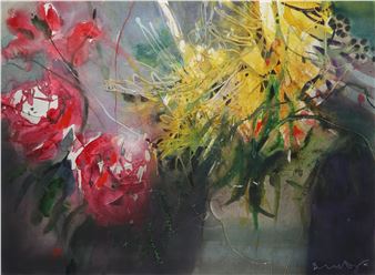 Gartenblumen rot-gelb - Bernhard Vogel