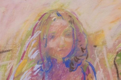 Artwork by Antonio Munill, "FEMALE NUDE", Made of Pastel on paper