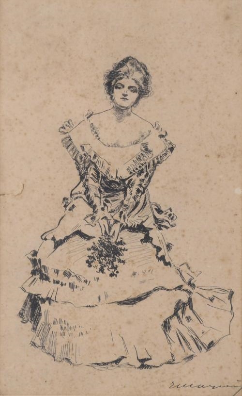 Artwork by Antonio Munill, "FEMALE NUDE", Made of Pastel on paper