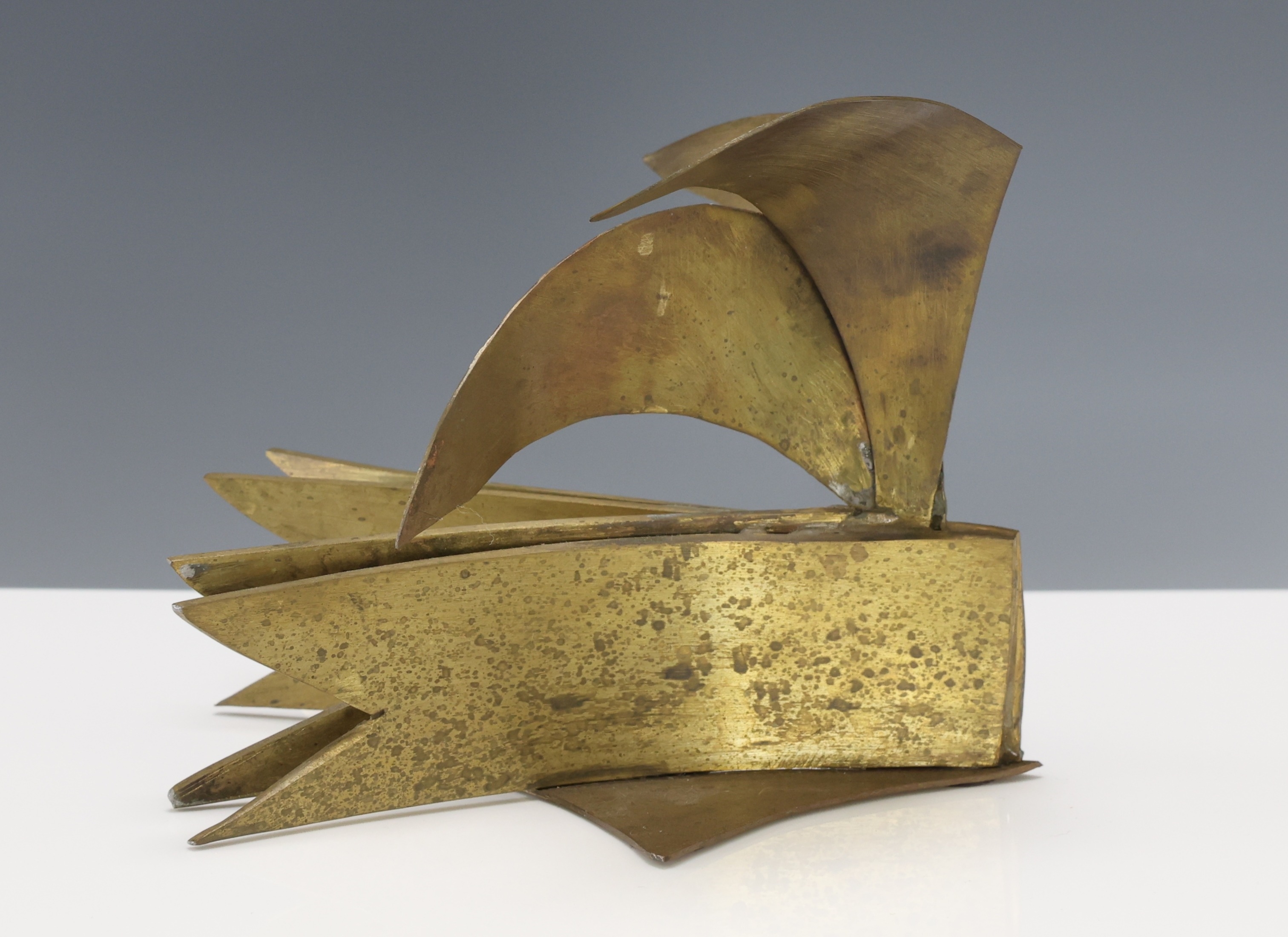 Raymond Rocklin | Welded metal abstract sculpture suggestive of a ...