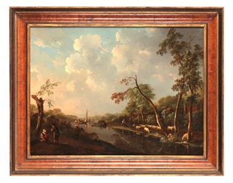 A river landscape - Andries Vermeulen