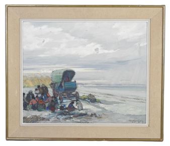 Bohemians on the beach - Édouard Planche