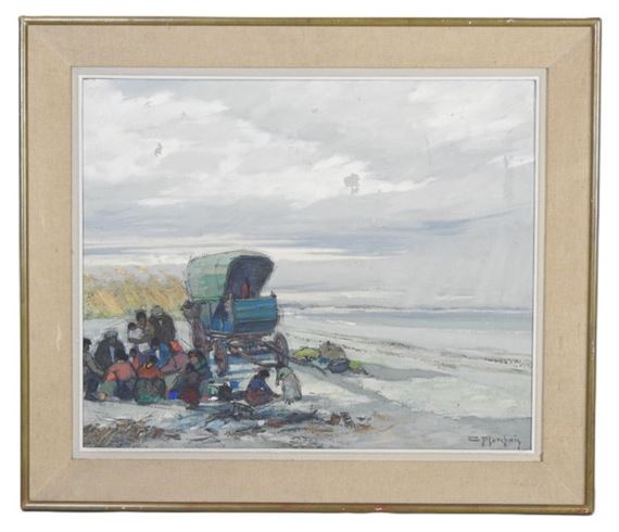 Bohemians on the beach - Édouard Planche