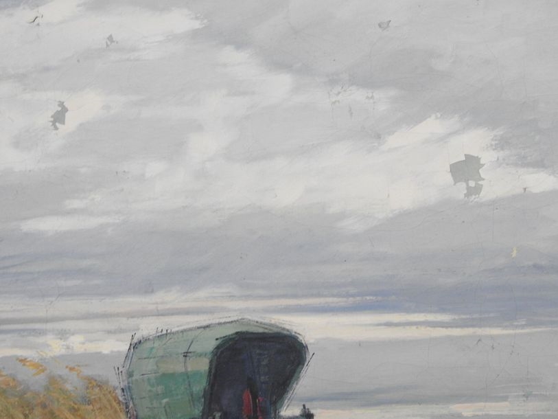 Artwork by Édouard Planche, Bohemians on the beach, Made of Oil on canvas