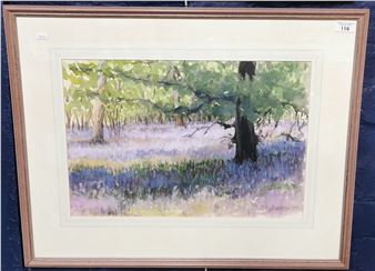 Bluebells beneath the Oak - John Hutchins