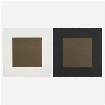 Gold Square I; Gold Square II (two works - Sara Sosnowy