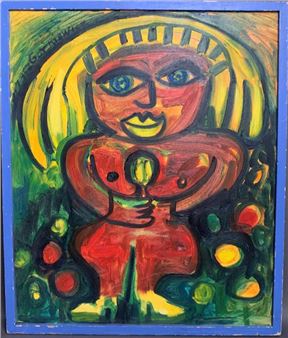 Femme blonde debout - Isabelle Gotkiewicz