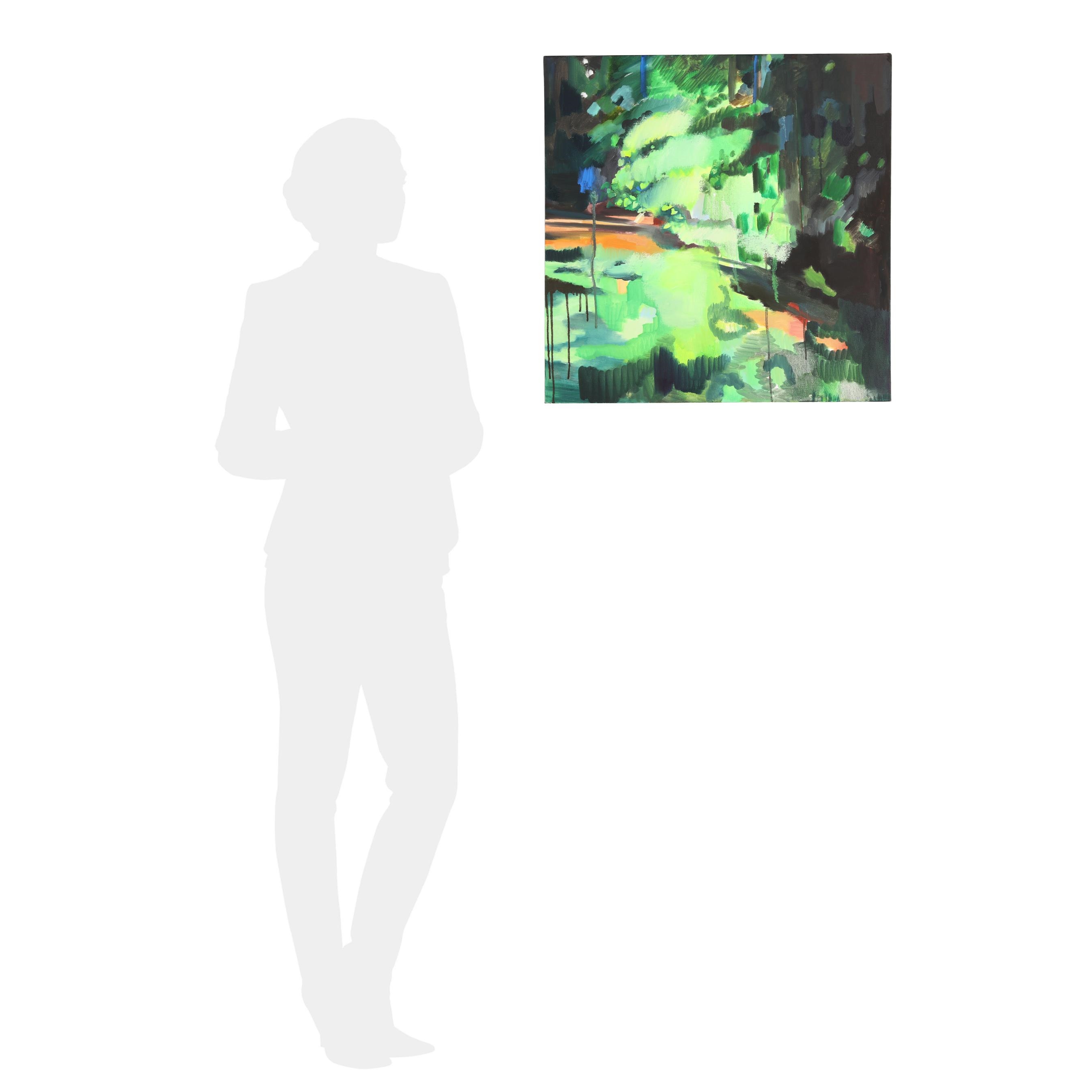 Artwork by Adele Wayman, Trees, Light and Shadows, Made of Acrylic on canvas