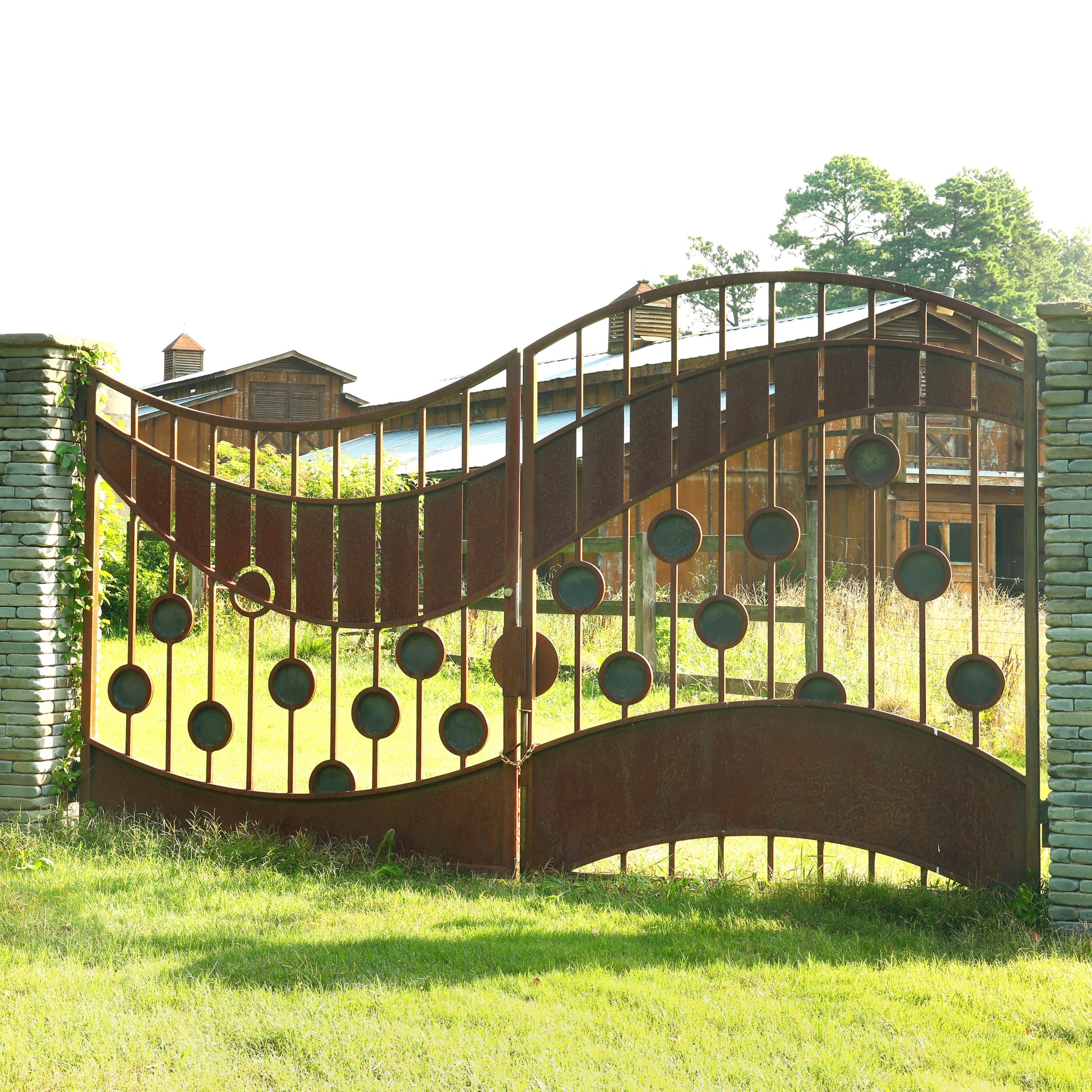 Andrew Preiss | Large Commissioned Forged Steel and Copper Garden Entry ...